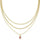 Kendra Scott Mini Elisa Triple Strand Gold Necklace In Azalea Illusion 