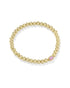 Kendra Scott Mini Elaina Stretch Gold Bracelet In Carnation Opal