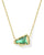 Kendra Scott Cheer Short Gold Pendent Necklace In Emerald Illusion 