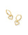 Ari Heart Gold Huggie Earring In Ivory Mother Of Pearl