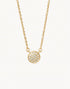 Stronger/Pave Disk Gold Sea La Vie Necklace