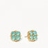 Blessed/Sea Foam Clover Gold Earrings