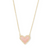 Kendra Scott Ari Heart Gold Pendant Necklace In Rose Quartz