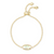 Kendra Scott Elaina Gold Adjustable Chain Bracelet In Dichroic Glass