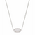 Kendra Scott Elisa Silver Short Pendant Necklace In Iridescent Drusy