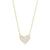 Kendra Scott Ari Gold Heart Short Pendant In Iridescent Drusy