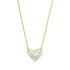 Kendra Scott Ari Heart Short Pendant In Dichroic Glass