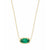 Kendra Scott Gold Elisa Necklace In Emerald Cats Eye