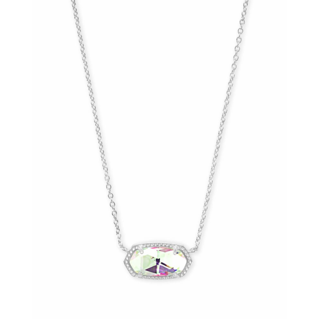 Elisa Silver Pendant Necklace in Platinum