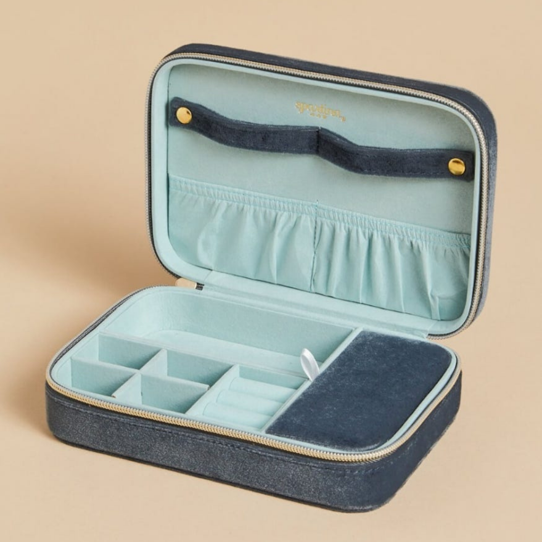 Grey Travel Jewelry Box