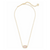 Kendra Scott Elisa Gold Short Pendant Necklace In Rose Quartz