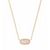 Kendra Scott Elisa Gold Short Pendant Necklace In Rose Quartz