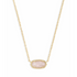 Kendra Scott Elisa Gold Short Pendant Necklace In Rose Quartz