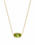 Kendra Scott Elisa Gold Pendant Necklace In Peridot Illusion