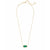 Kendra Scott Gold Elisa Necklace In Emerald Cats Eye