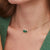 Kendra Scott Gold Elisa Necklace In Emerald Cats Eye